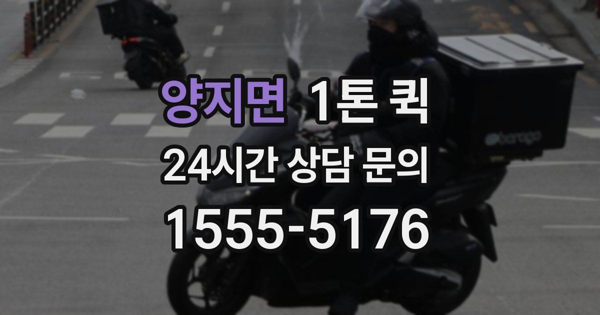 양지면 1톤 퀵