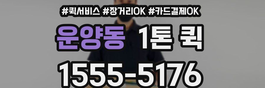 운양동 1톤 퀵