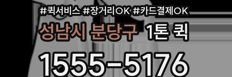 성남시 분당구 1톤 퀵