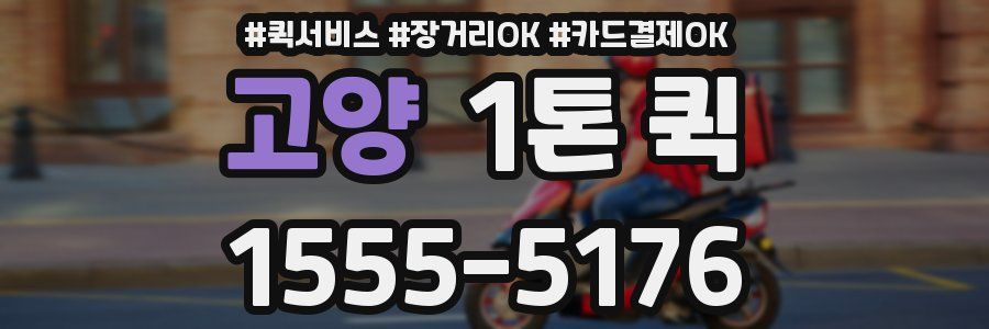 고양 1톤 퀵