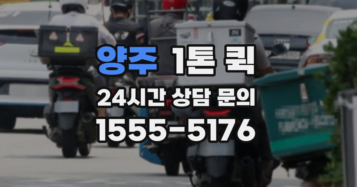양주 1톤 퀵