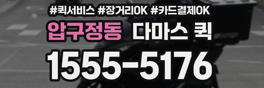 압구정동 다마스 퀵
