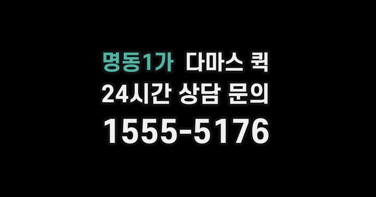 명동1가 다마스 퀵