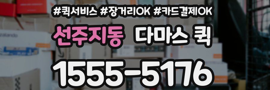 선주지동 다마스 퀵