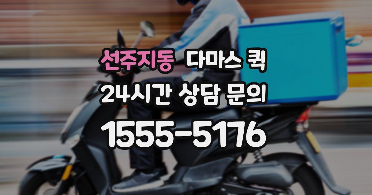 선주지동 다마스 퀵