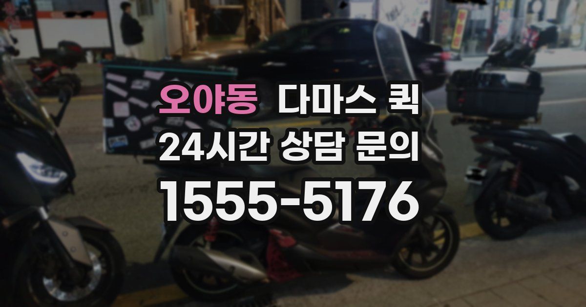오야동 다마스 퀵