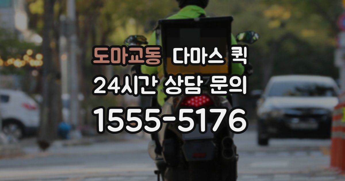 도마교동 다마스 퀵