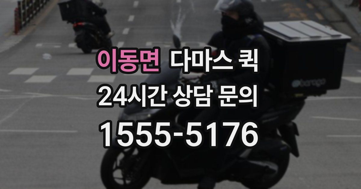 이동면 다마스 퀵