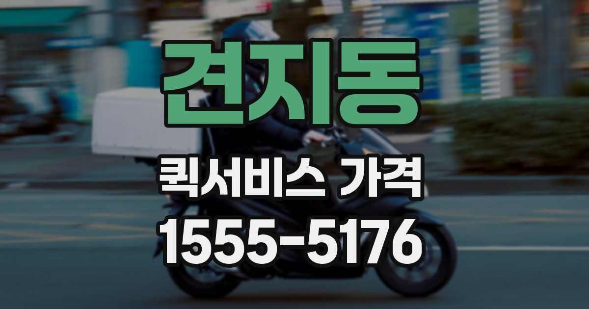 견지동 퀵서비스 가격