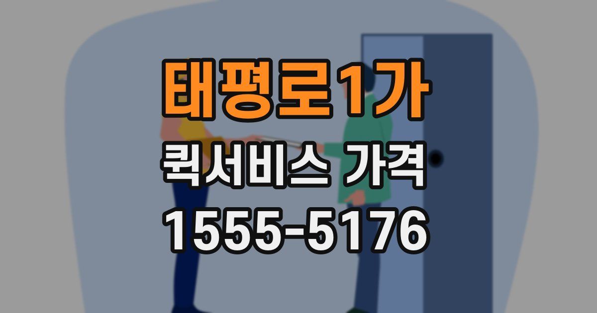 태평로1가 퀵서비스 가격