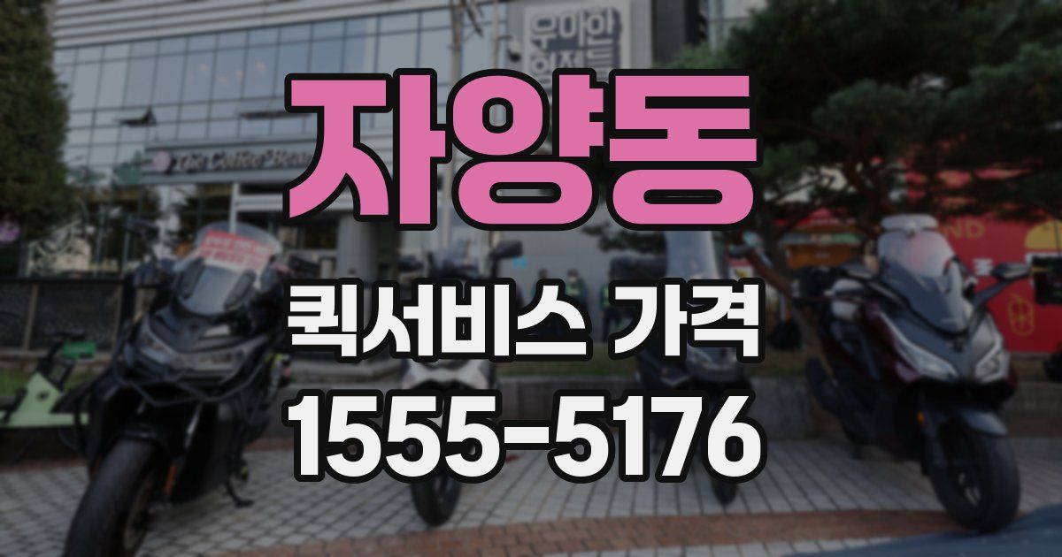자양동 퀵서비스 가격