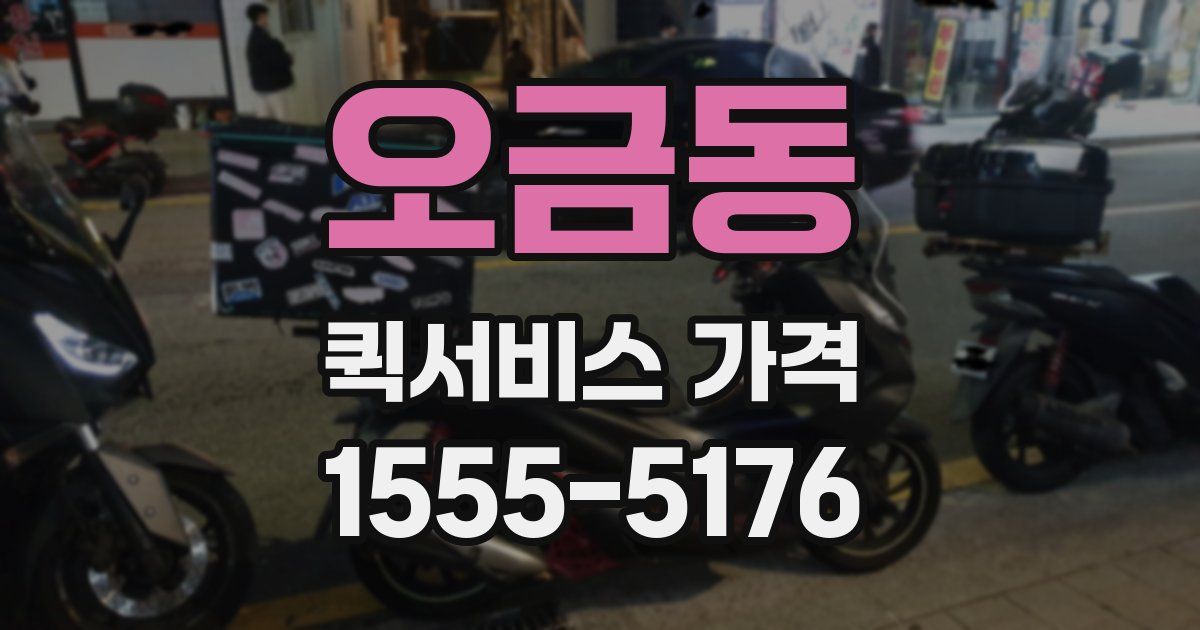오금동 퀵서비스 가격