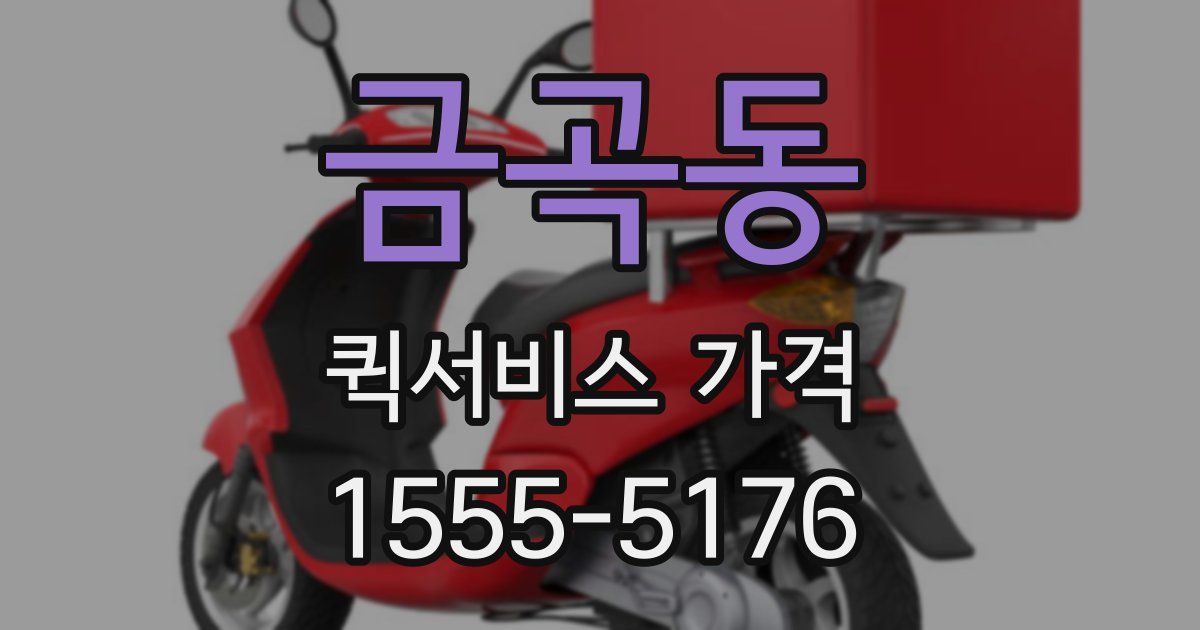 금곡동 퀵서비스 가격