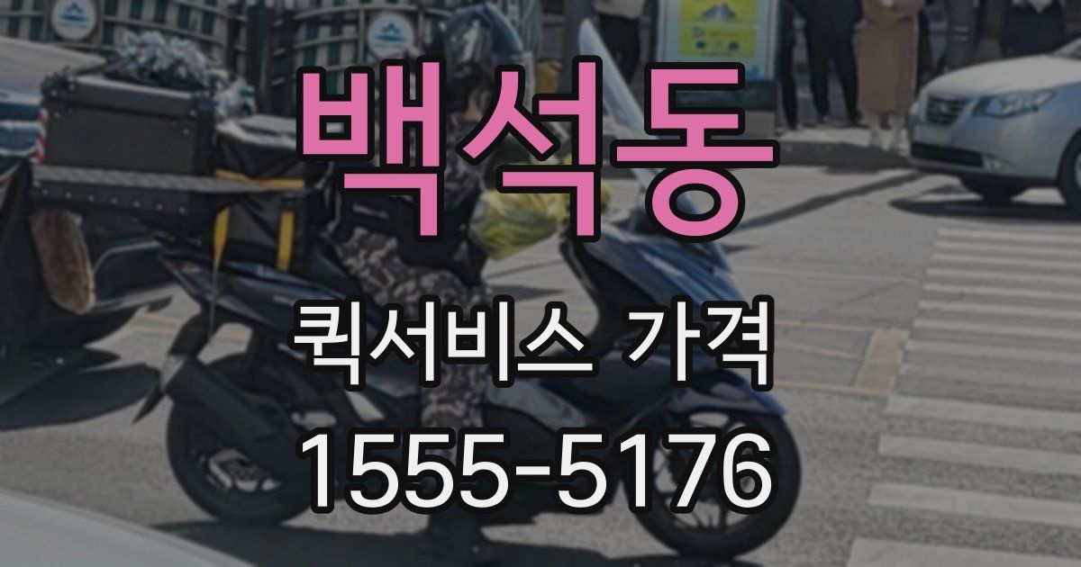 백석동 퀵서비스 가격