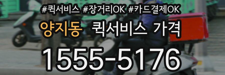 양지동 퀵서비스 가격