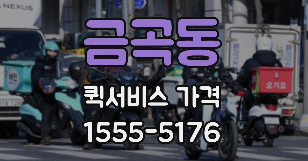 금곡동 퀵서비스 가격