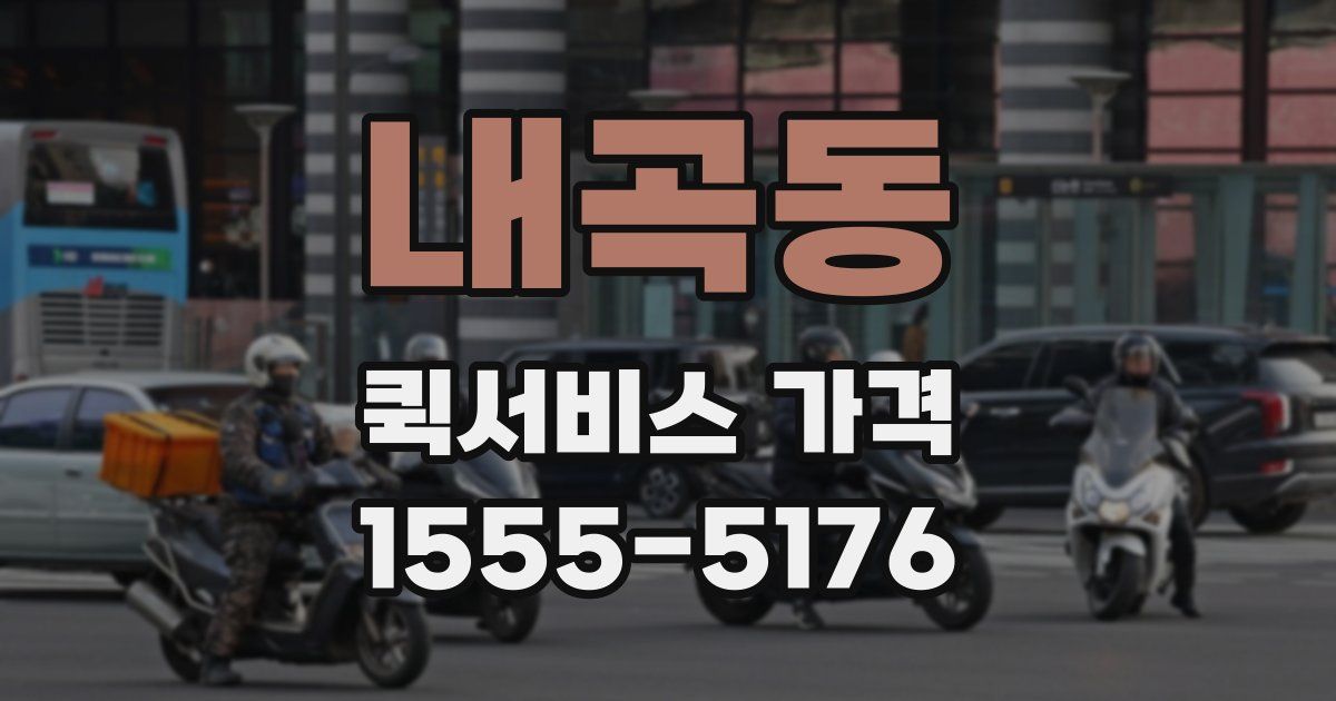 내곡동 퀵서비스 가격