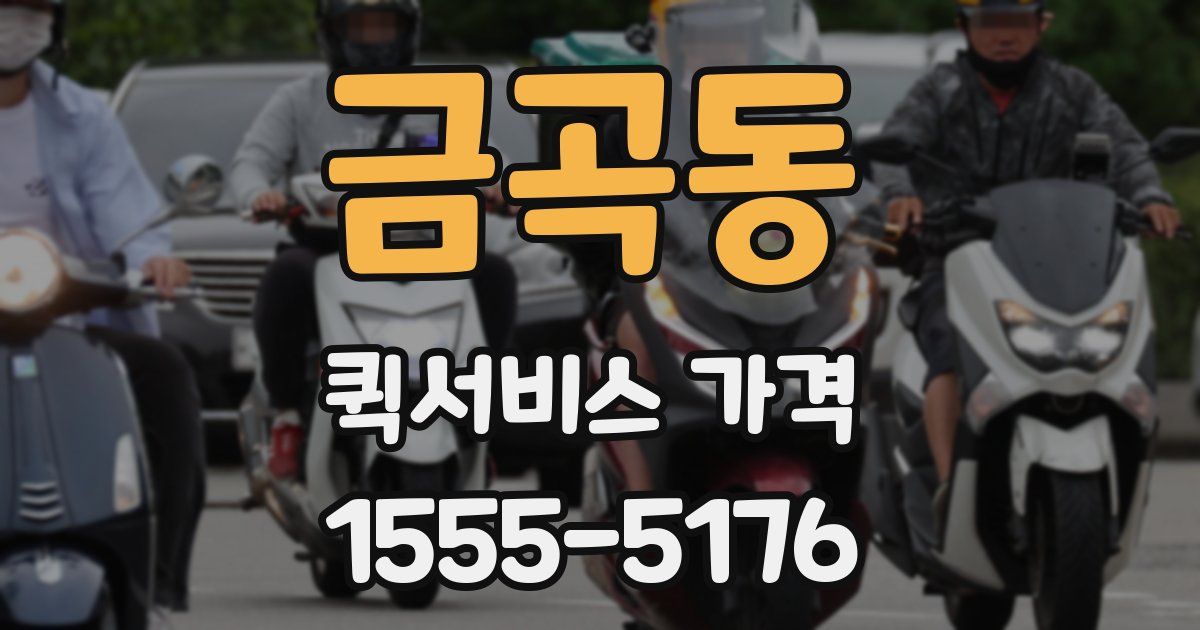 금곡동 퀵서비스 가격