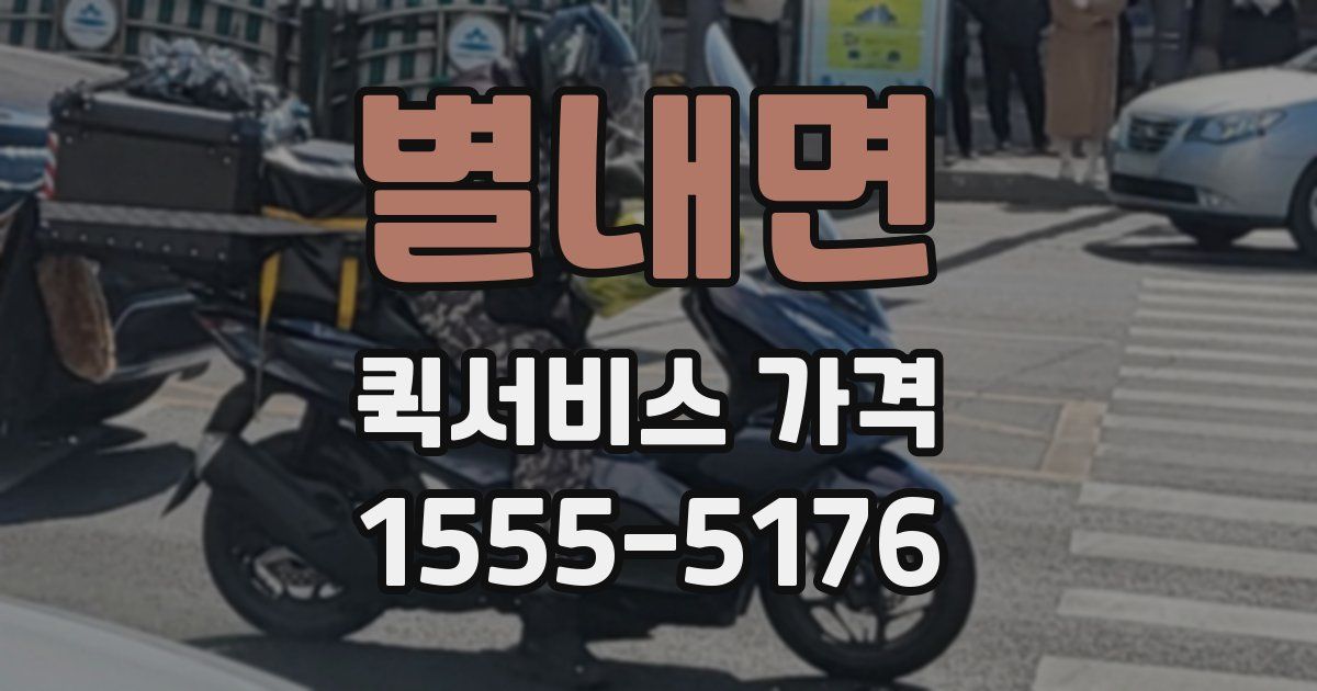 별내면 퀵서비스 가격
