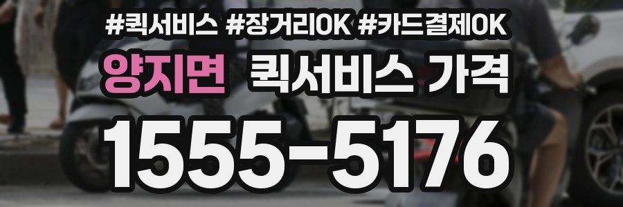 양지면 퀵서비스 가격