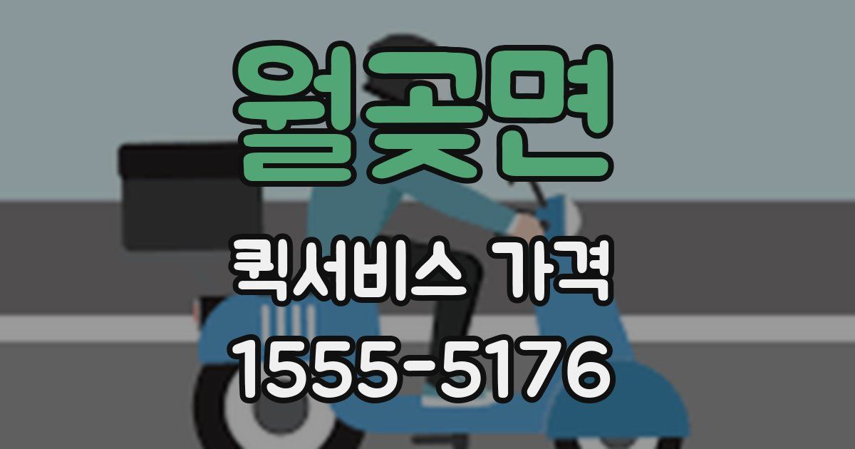 월곶면 퀵서비스 가격