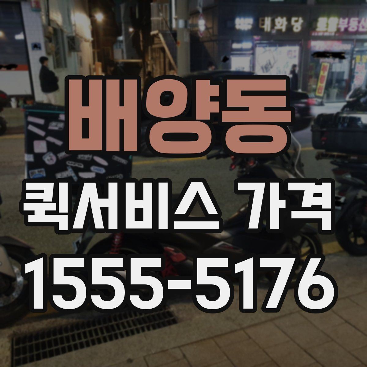배양동 퀵서비스 가격 안내에서 자주 보는 항목