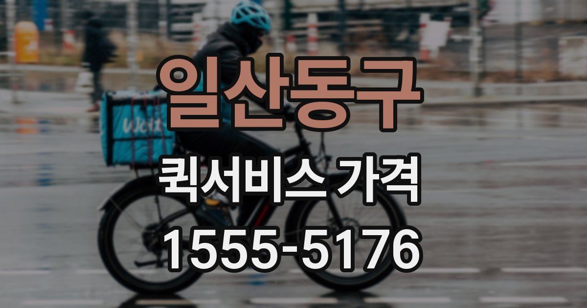 일산동구 퀵서비스 가격