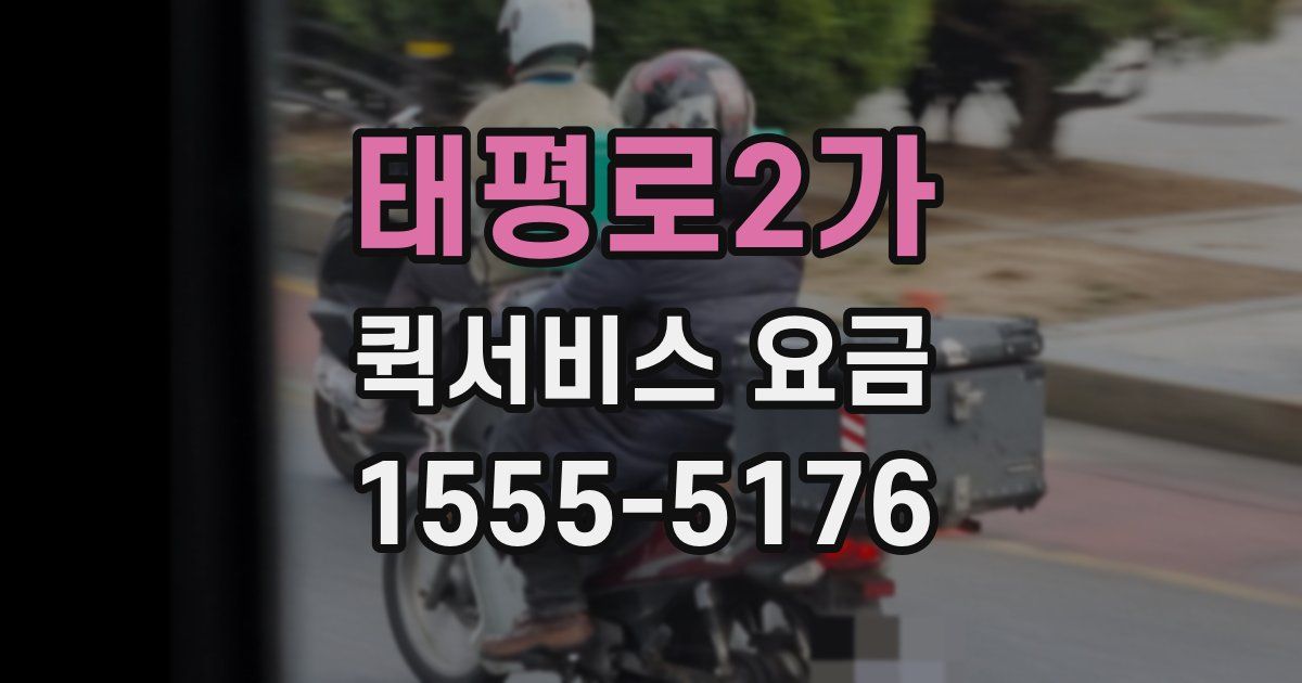 태평로2가 퀵서비스 요금