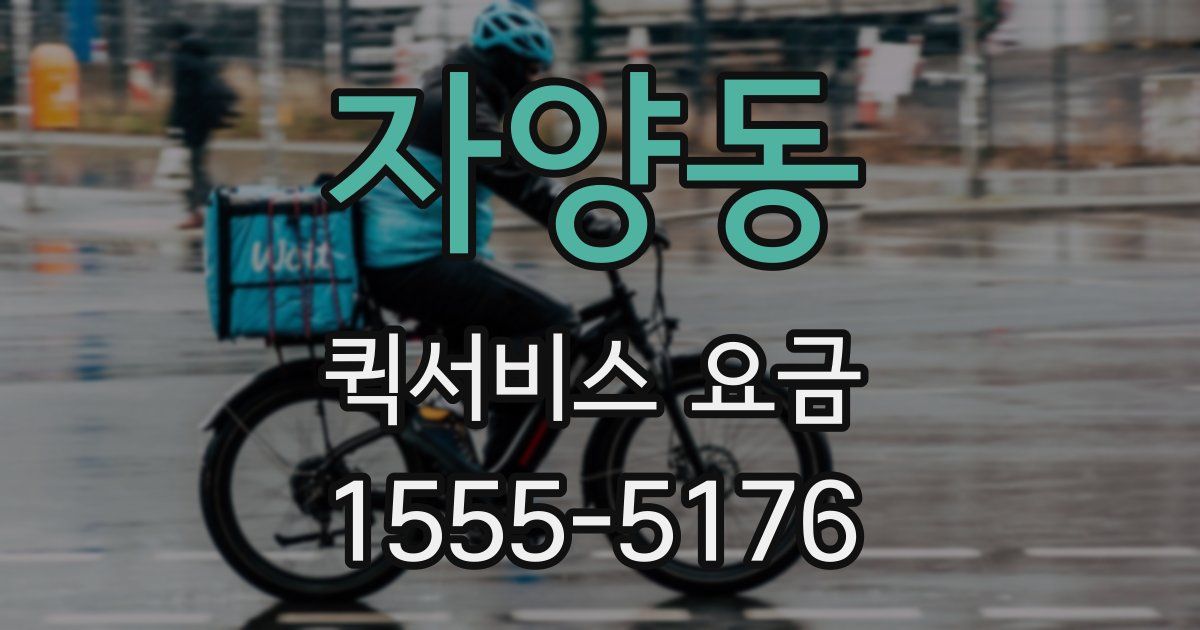 자양동 퀵서비스 요금