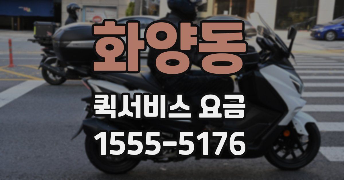 화양동 퀵서비스 요금
