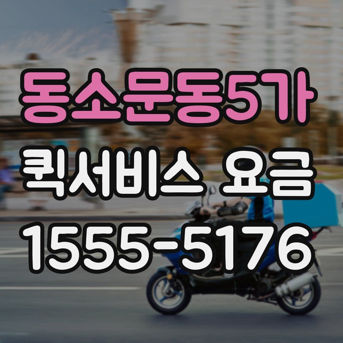 동소문동5가 퀵서비스 요금 긴급 호출 전 확인할 조건
