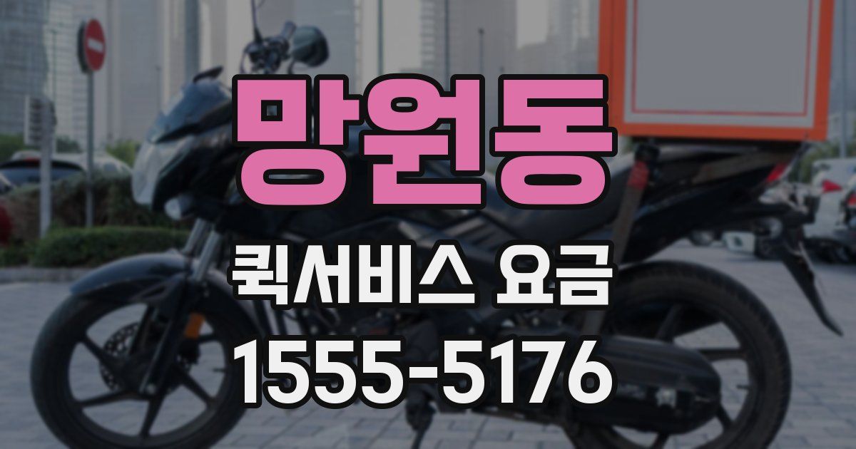 망원동 퀵서비스 요금