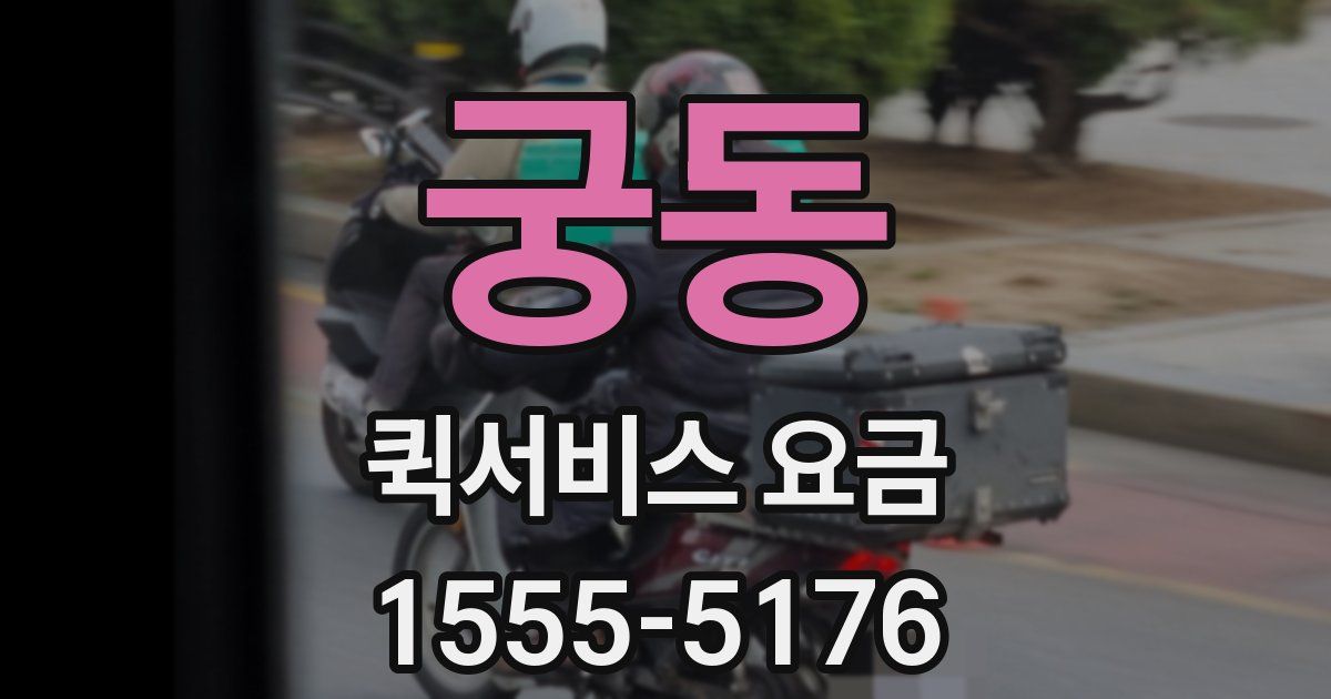 궁동 퀵서비스 요금