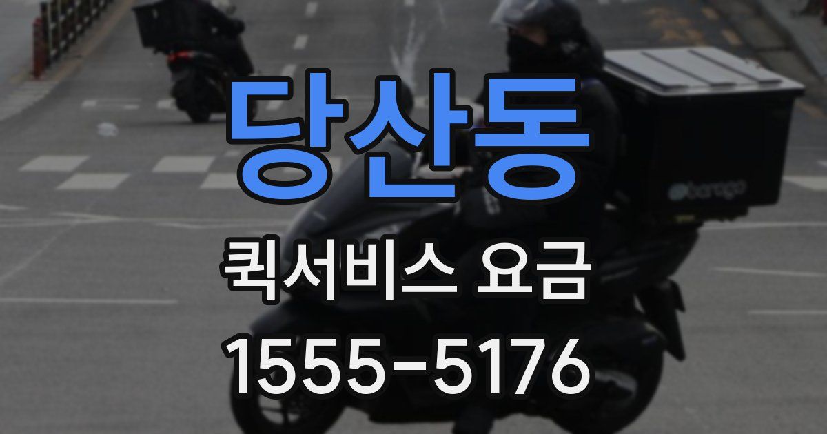 당산동 퀵서비스 요금
