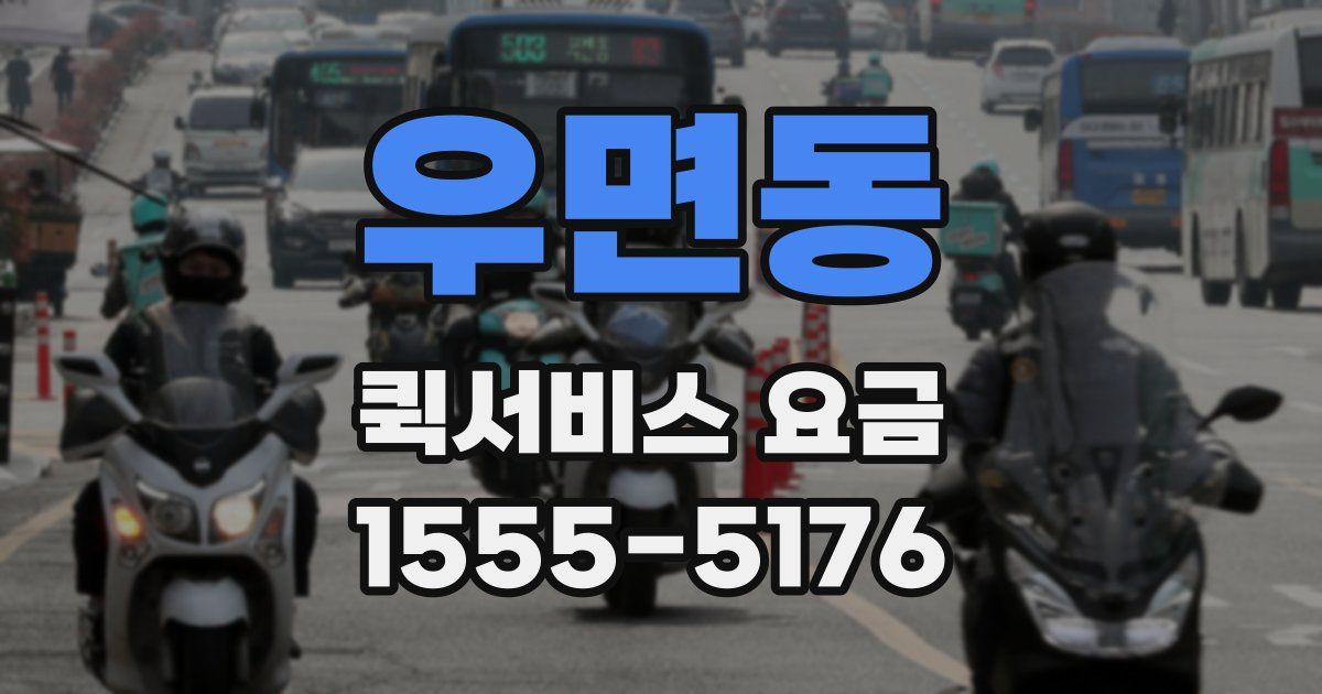 우면동 퀵서비스 요금