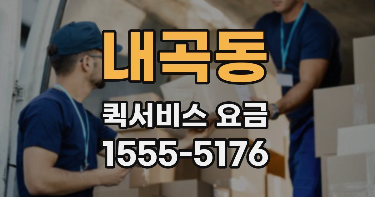 내곡동 퀵서비스 요금