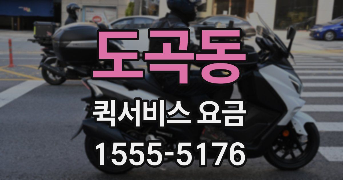 도곡동 퀵서비스 요금