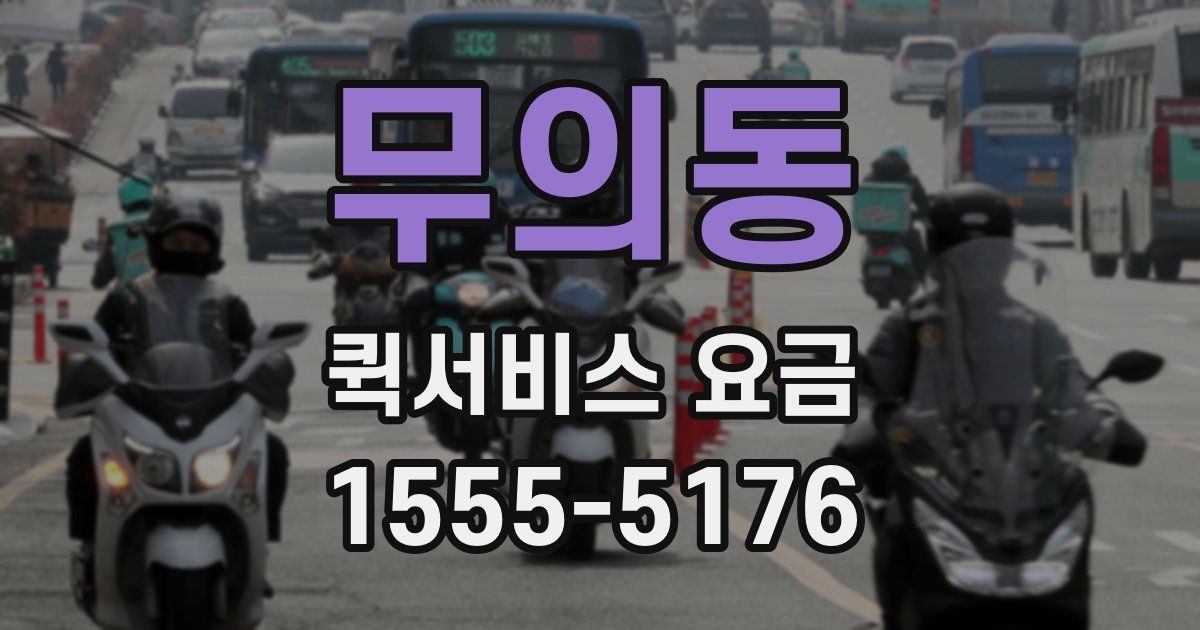 무의동 퀵서비스 요금