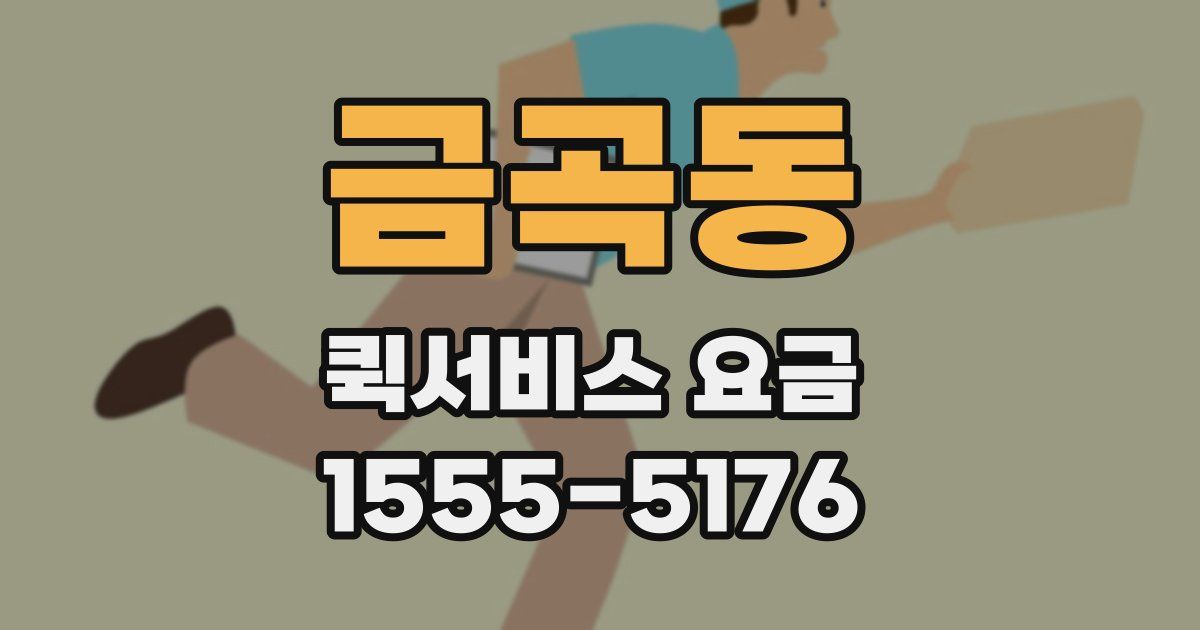 금곡동 퀵서비스 요금