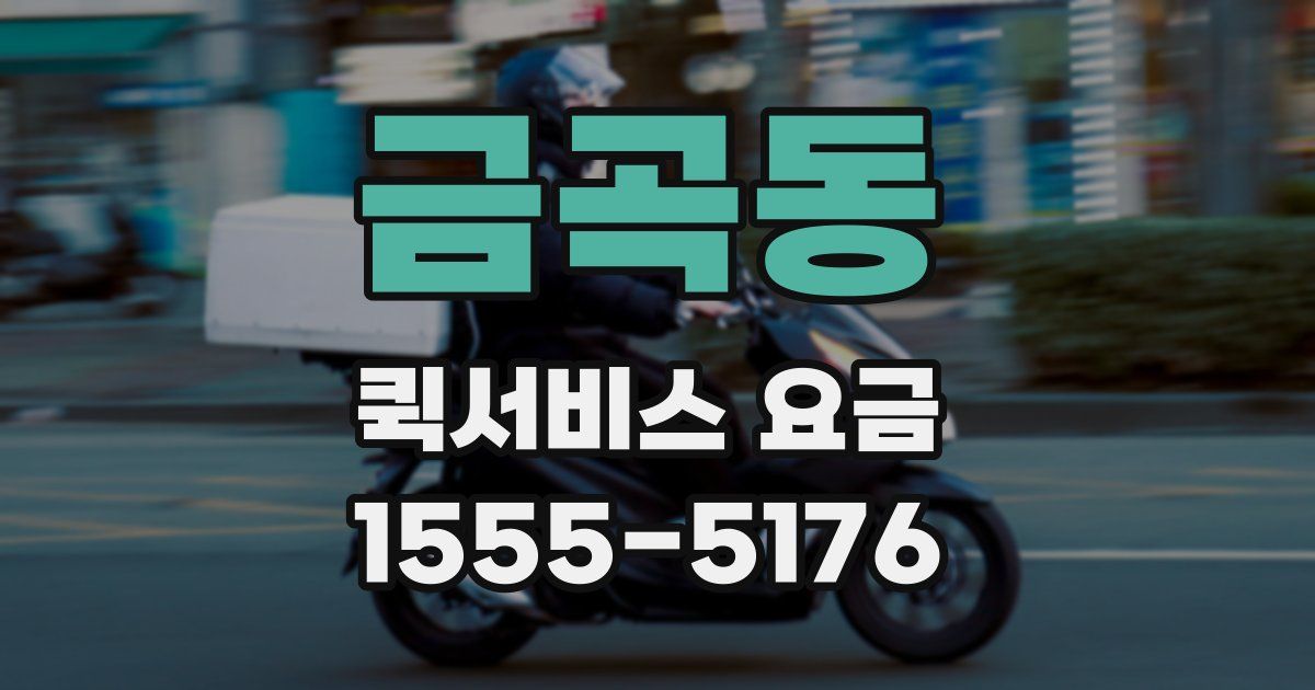 금곡동 퀵서비스 요금