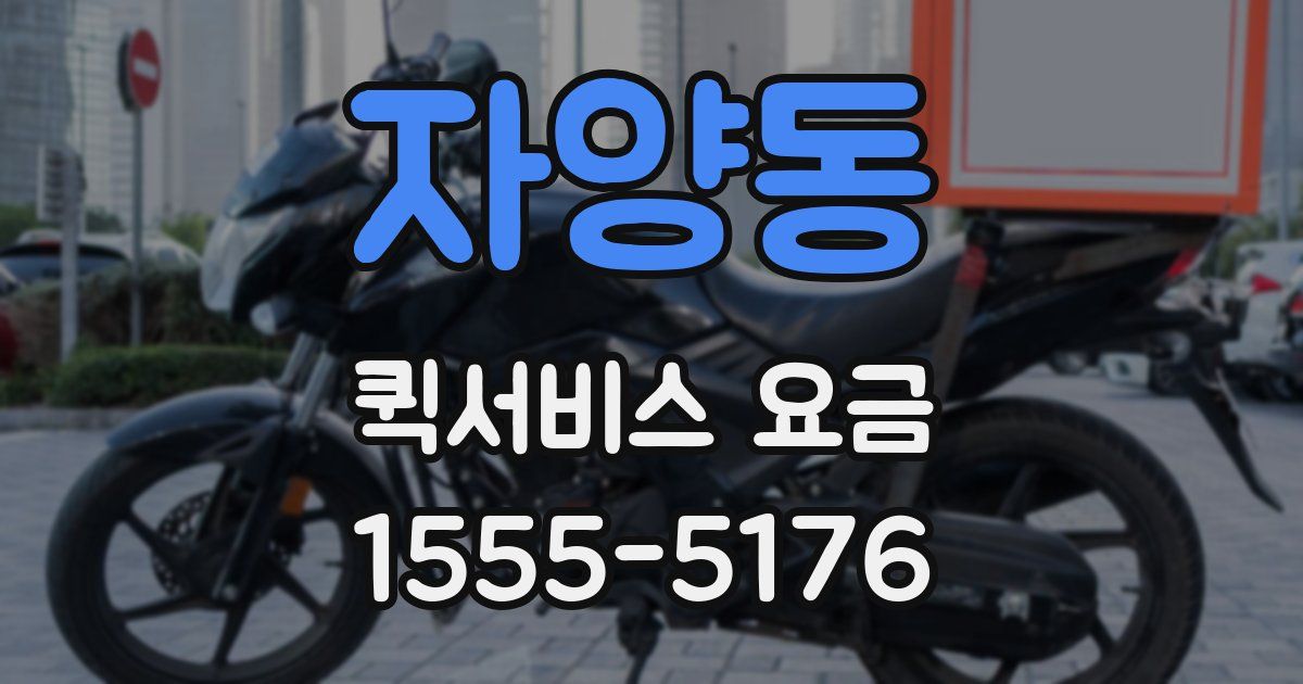 자양동 퀵서비스 요금