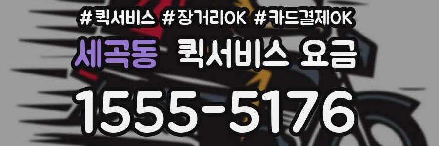 세곡동 퀵서비스 요금