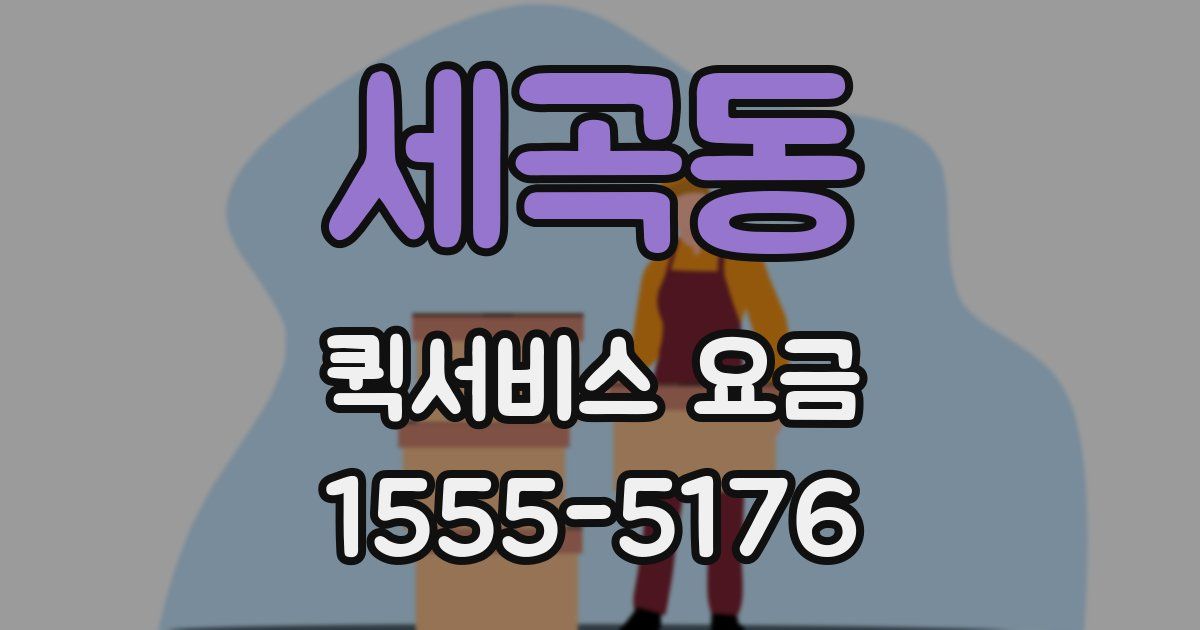 세곡동 퀵서비스 요금