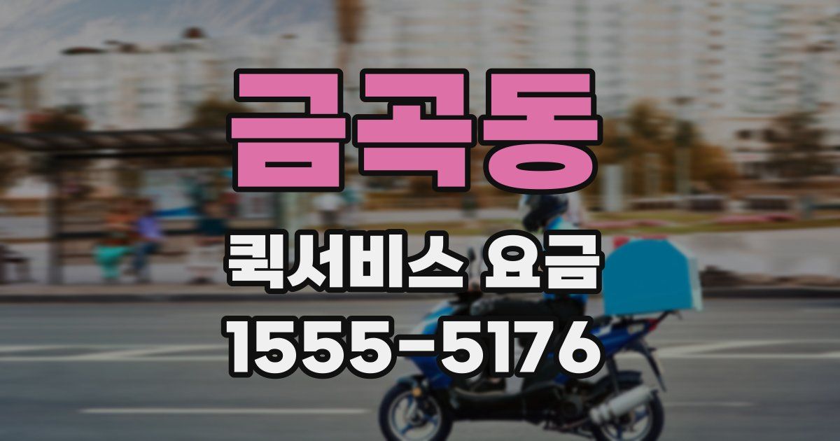 금곡동 퀵서비스 요금