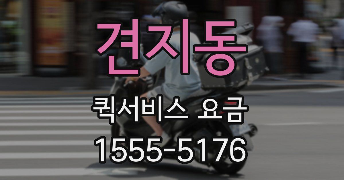 견지동 퀵서비스 요금