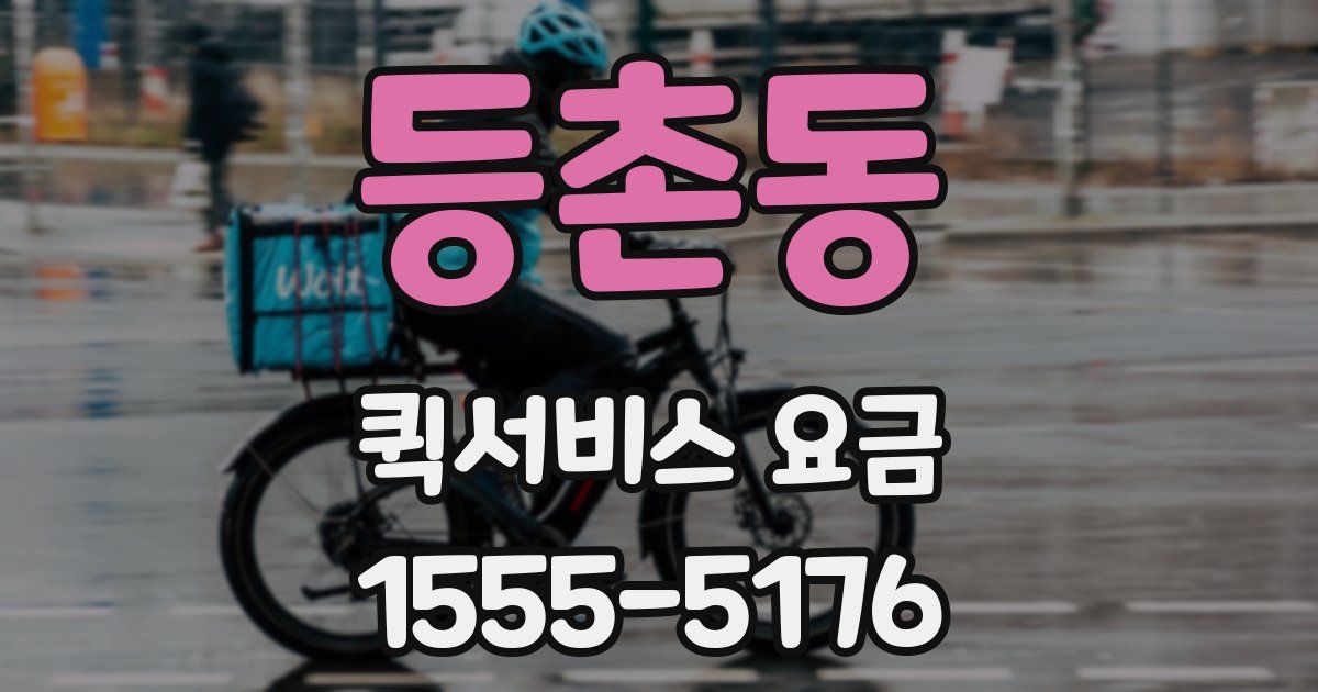 등촌동 퀵서비스 요금