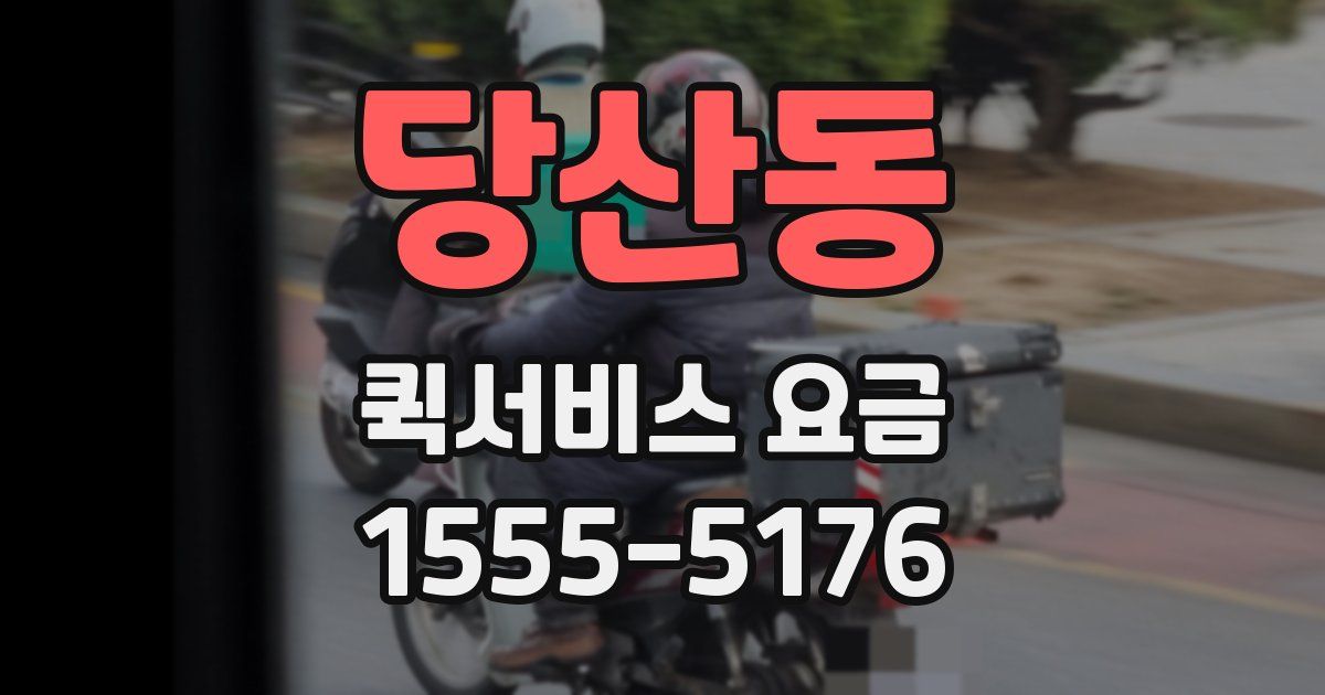 당산동 퀵서비스 요금