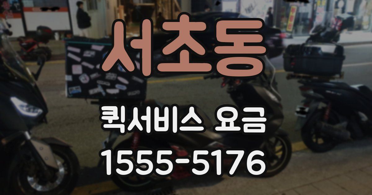서초동 퀵서비스 요금