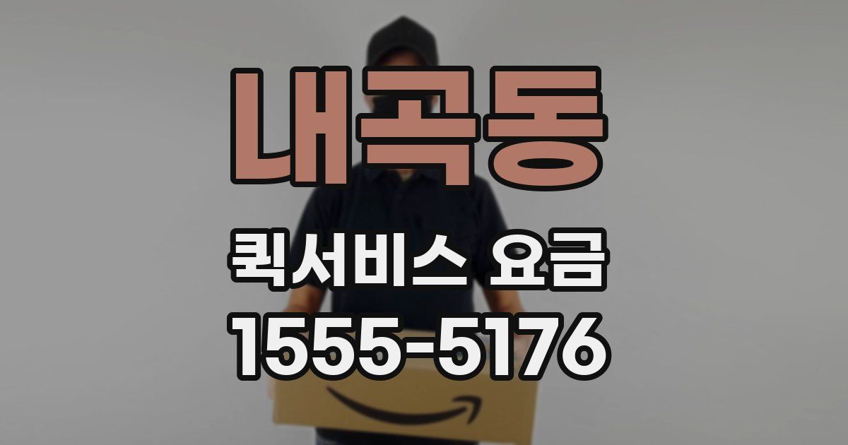 내곡동 퀵서비스 요금