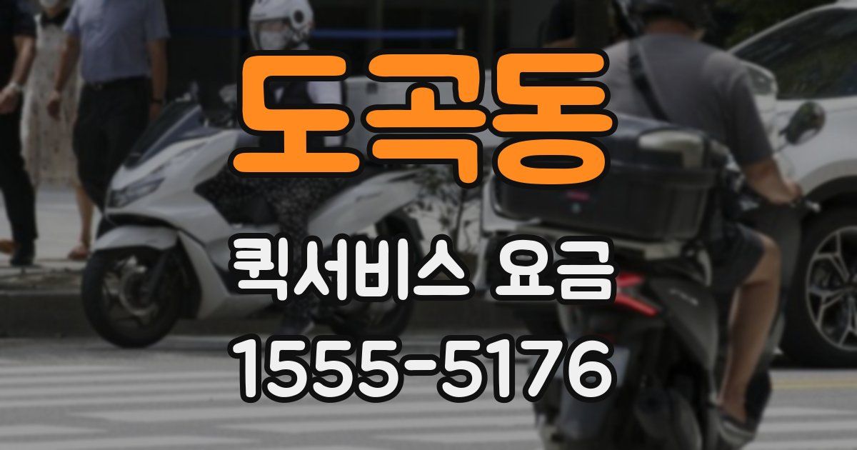 도곡동 퀵서비스 요금